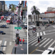 Before and after at Hollywood and Highland. (Image: LADOT)